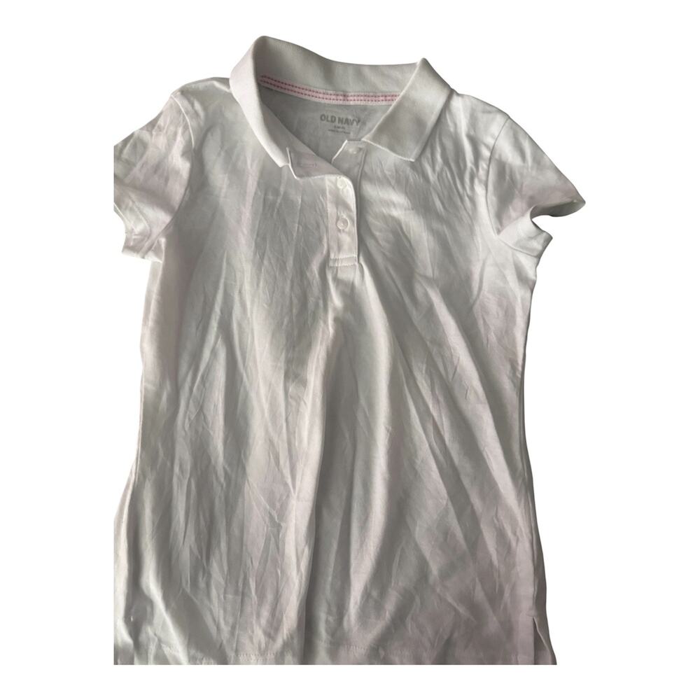 Old Navy Girls White Uniform Polo Shirt Size S 6-7 NWT Short Sleeve School